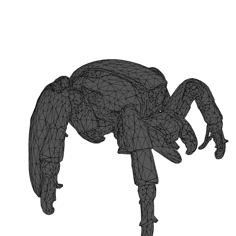 SciFi Spider Robot Mech Rigged Low-poly 3D model_1