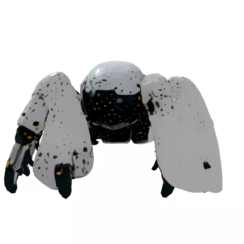 SciFi Spider Robot Mech Rigged Low-poly 3D model_7