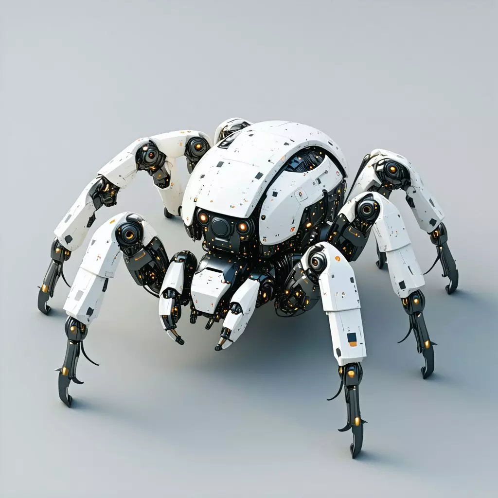SciFi Spider Robot Mech Rigged Low-poly 3D model_0
