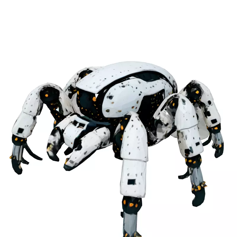 SciFi Spider Robot Mech Rigged Low-poly 3D model_2