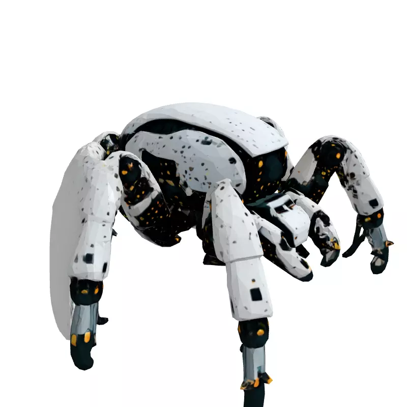 SciFi Spider Robot Mech Rigged Low-poly 3D model_3