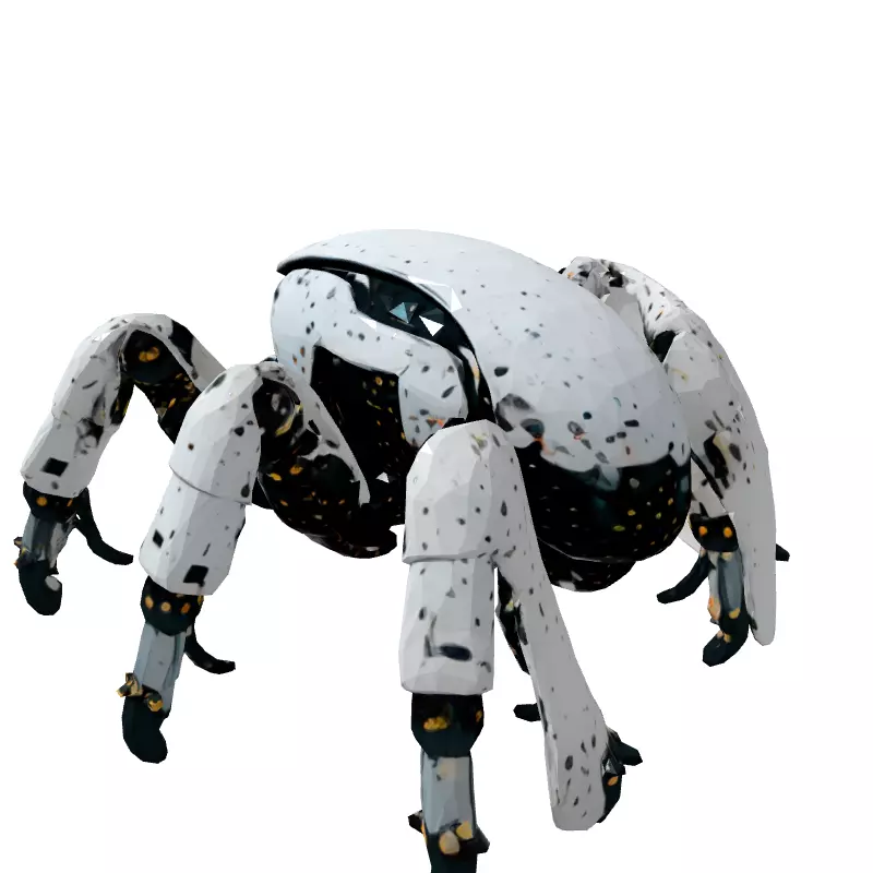 SciFi Spider Robot Mech Rigged Low-poly 3D model_5