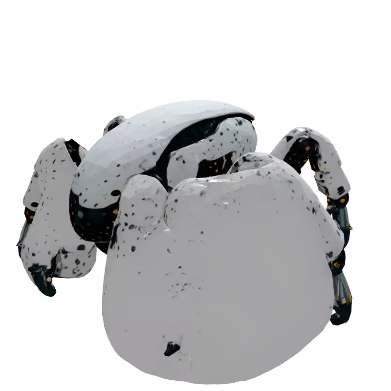 SciFi Spider Robot Mech Rigged Low-poly 3D model_6