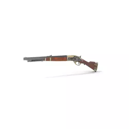 Antique Rifle model pack Low-poly 3D model