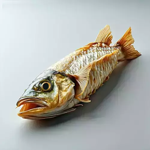 Realistic Dried Fish 3D Model Low-poly 3D model