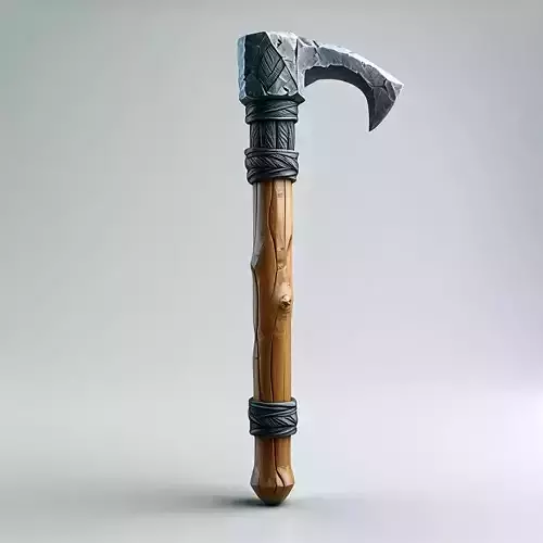 Stylized LowPoly Viking Axe