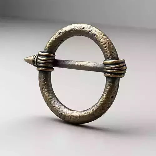 Ancient Celtic Bronze Penannular Brooch