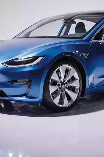 Tesla Model 3 paragon of Sustainable Luxury Low-poly 3D model 5