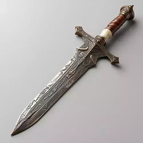 Ornate Fantasy Sword GameReady Asset