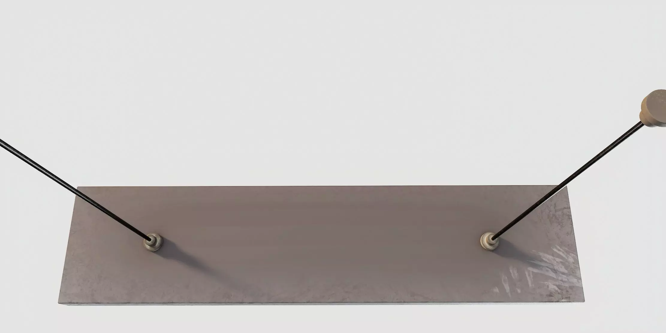 vintage fluorescent Ceiling Lamp Low-poly 3D model_18