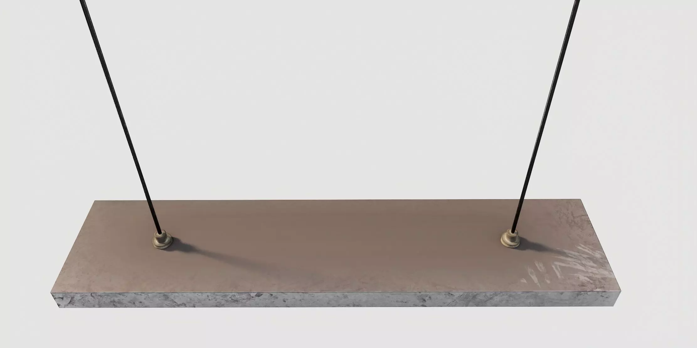 vintage fluorescent Ceiling Lamp Low-poly 3D model_20