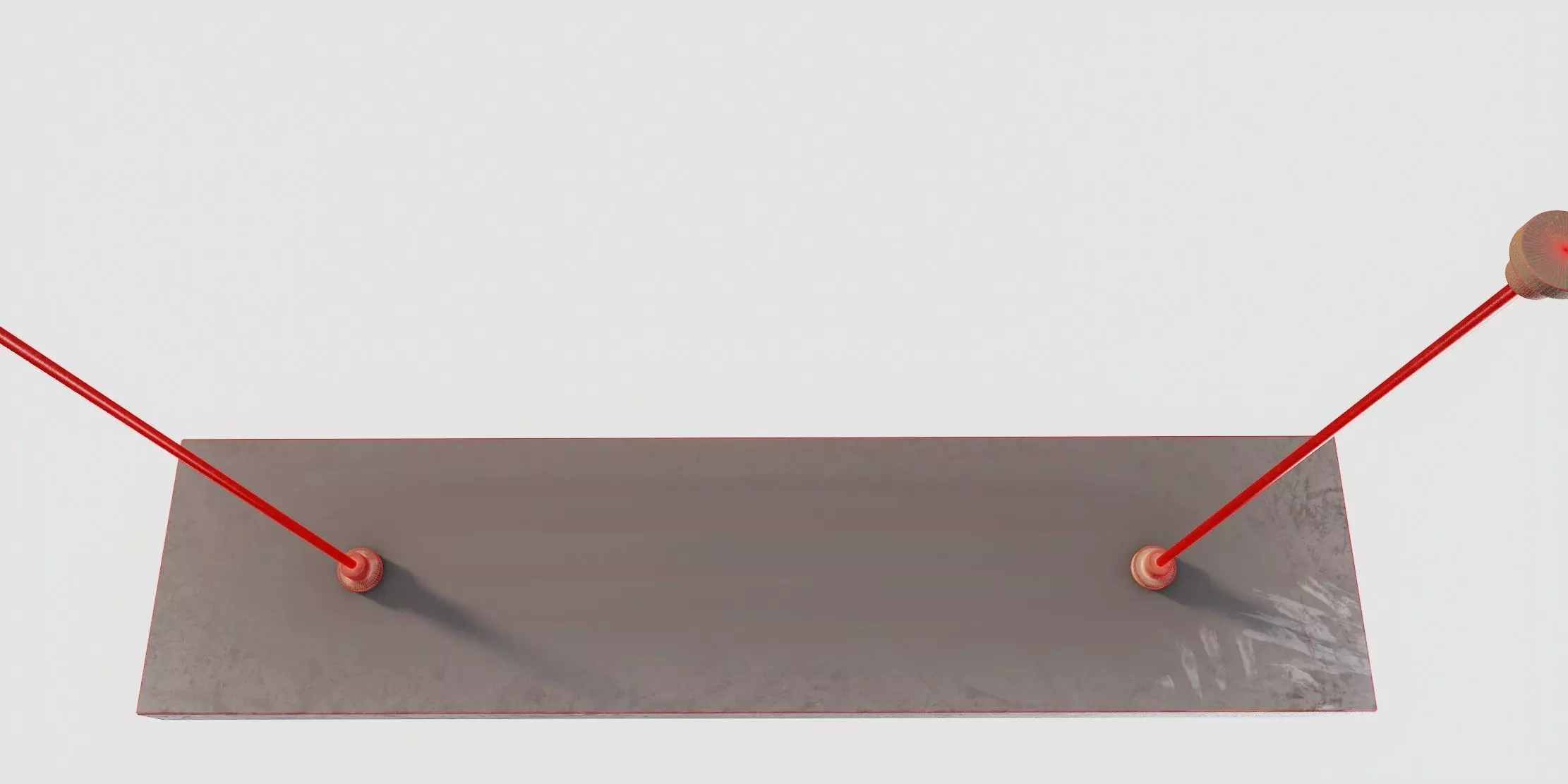 vintage fluorescent Ceiling Lamp Low-poly 3D model_35