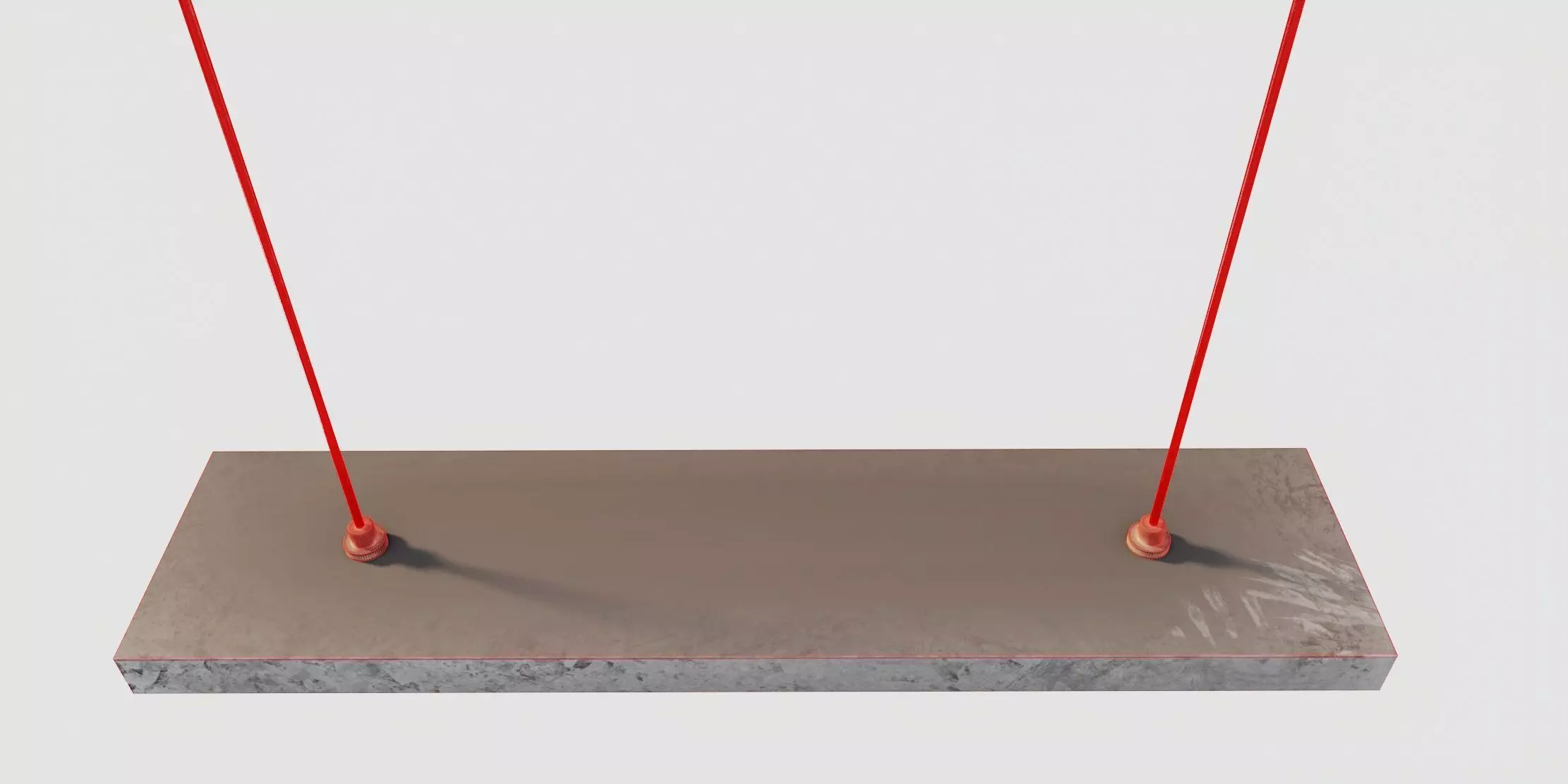 vintage fluorescent Ceiling Lamp Low-poly 3D model_40