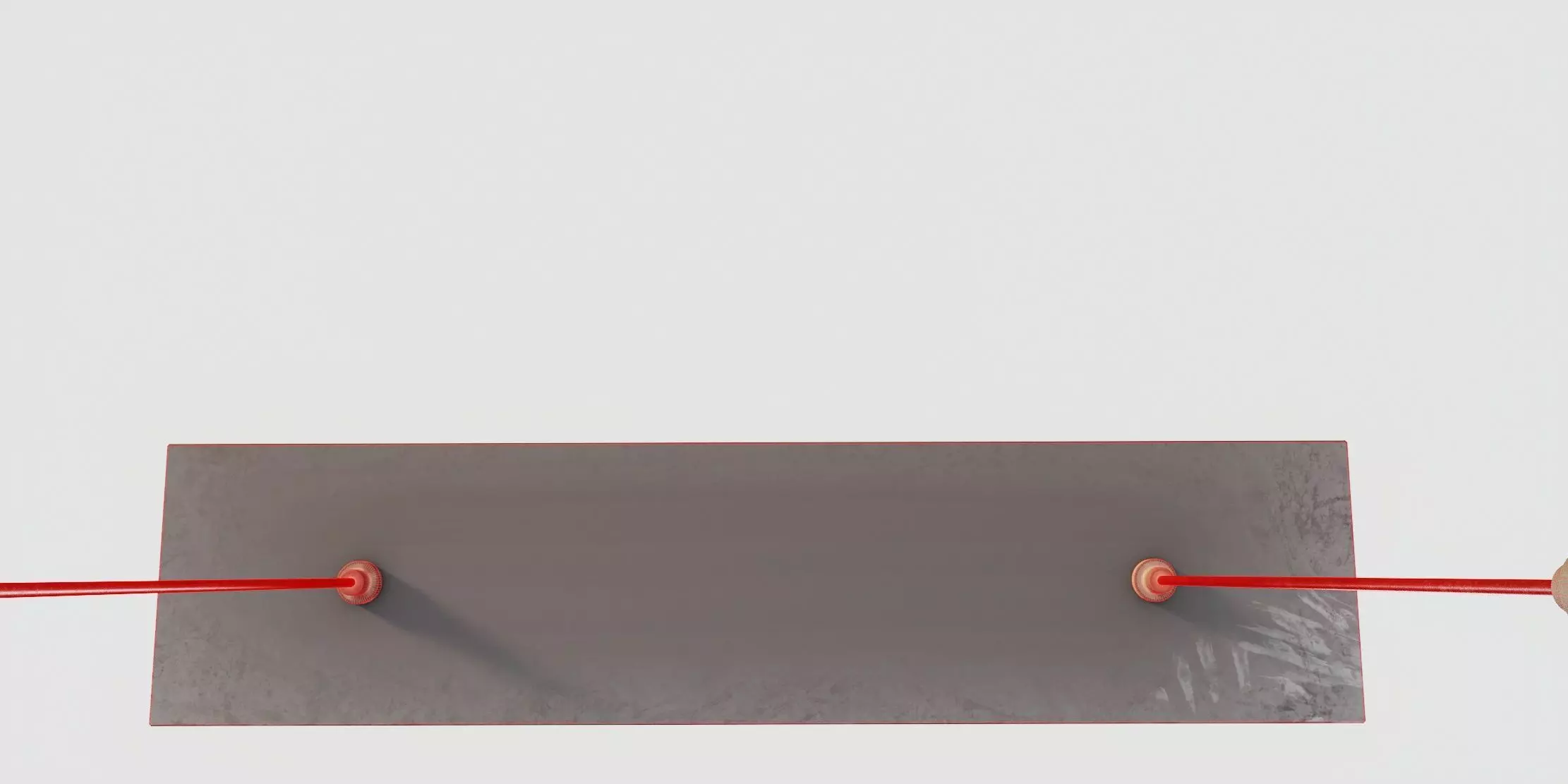 vintage fluorescent Ceiling Lamp Low-poly 3D model_15