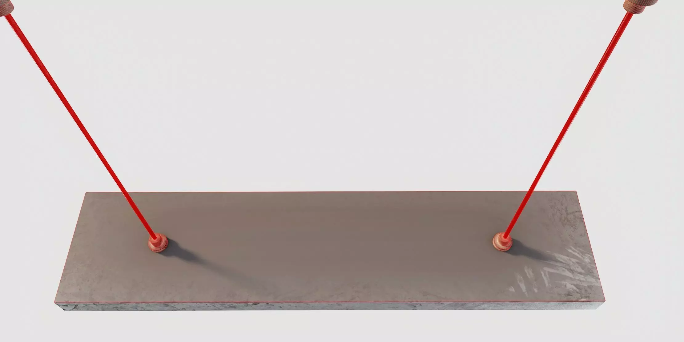 vintage fluorescent Ceiling Lamp Low-poly 3D model_14