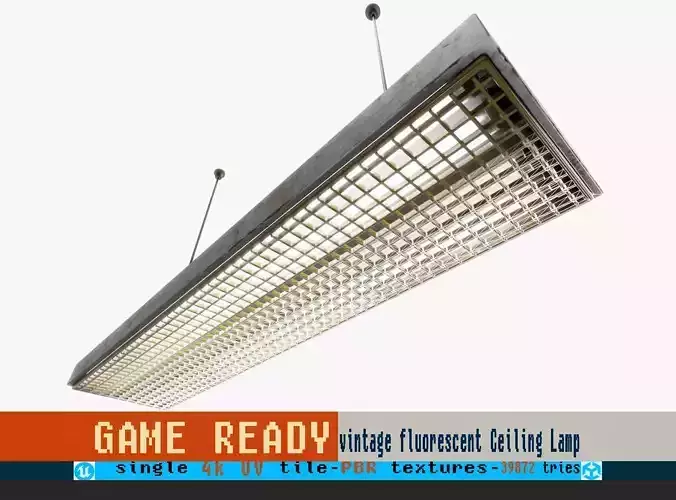 vintage fluorescent Ceiling Lamp