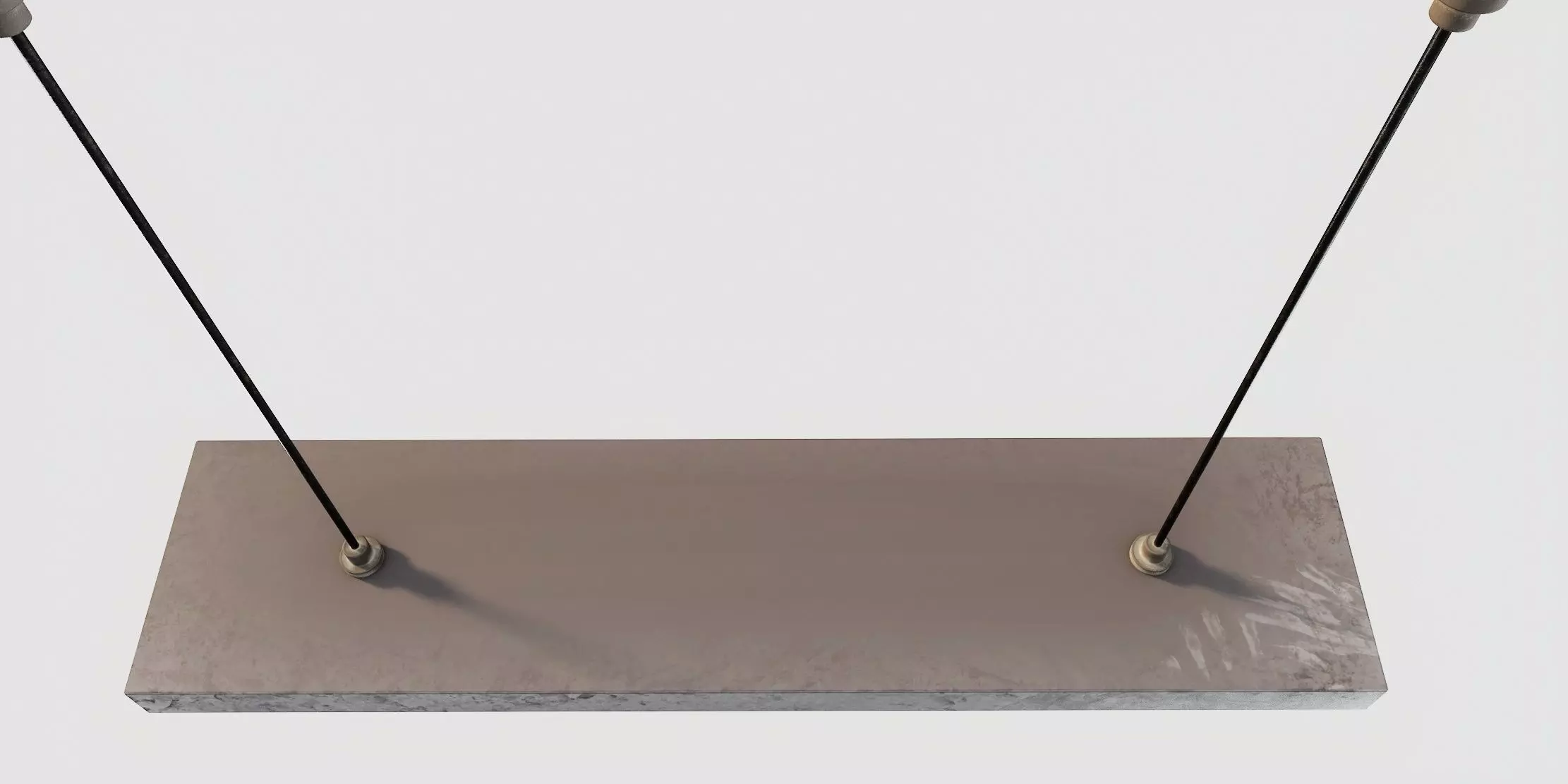 vintage fluorescent Ceiling Lamp Low-poly 3D model_21