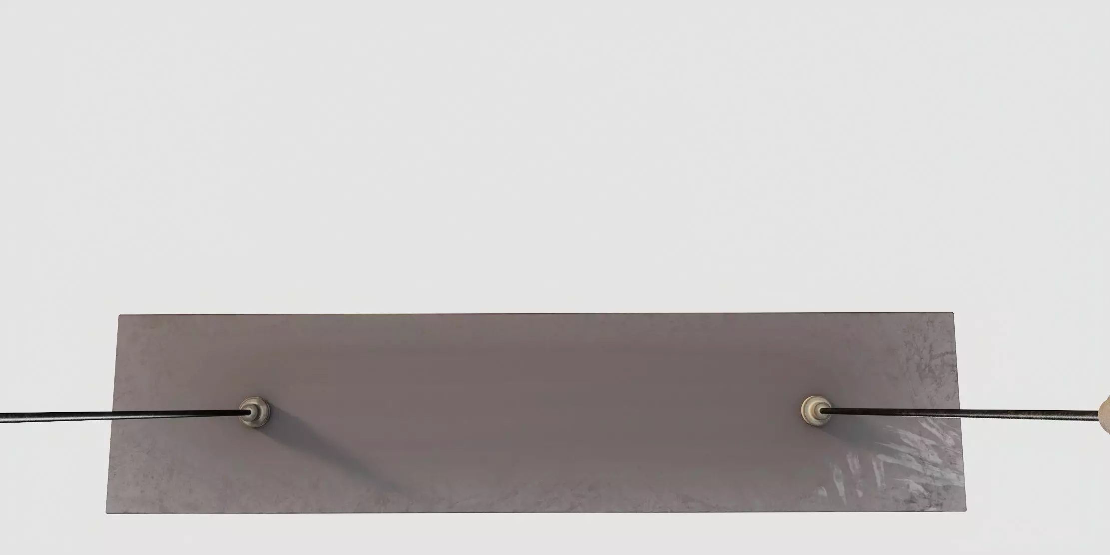 vintage fluorescent Ceiling Lamp Low-poly 3D model_37