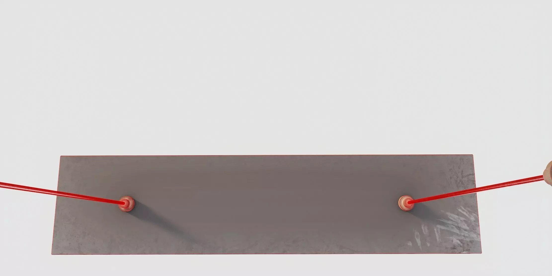 vintage fluorescent Ceiling Lamp Low-poly 3D model_45