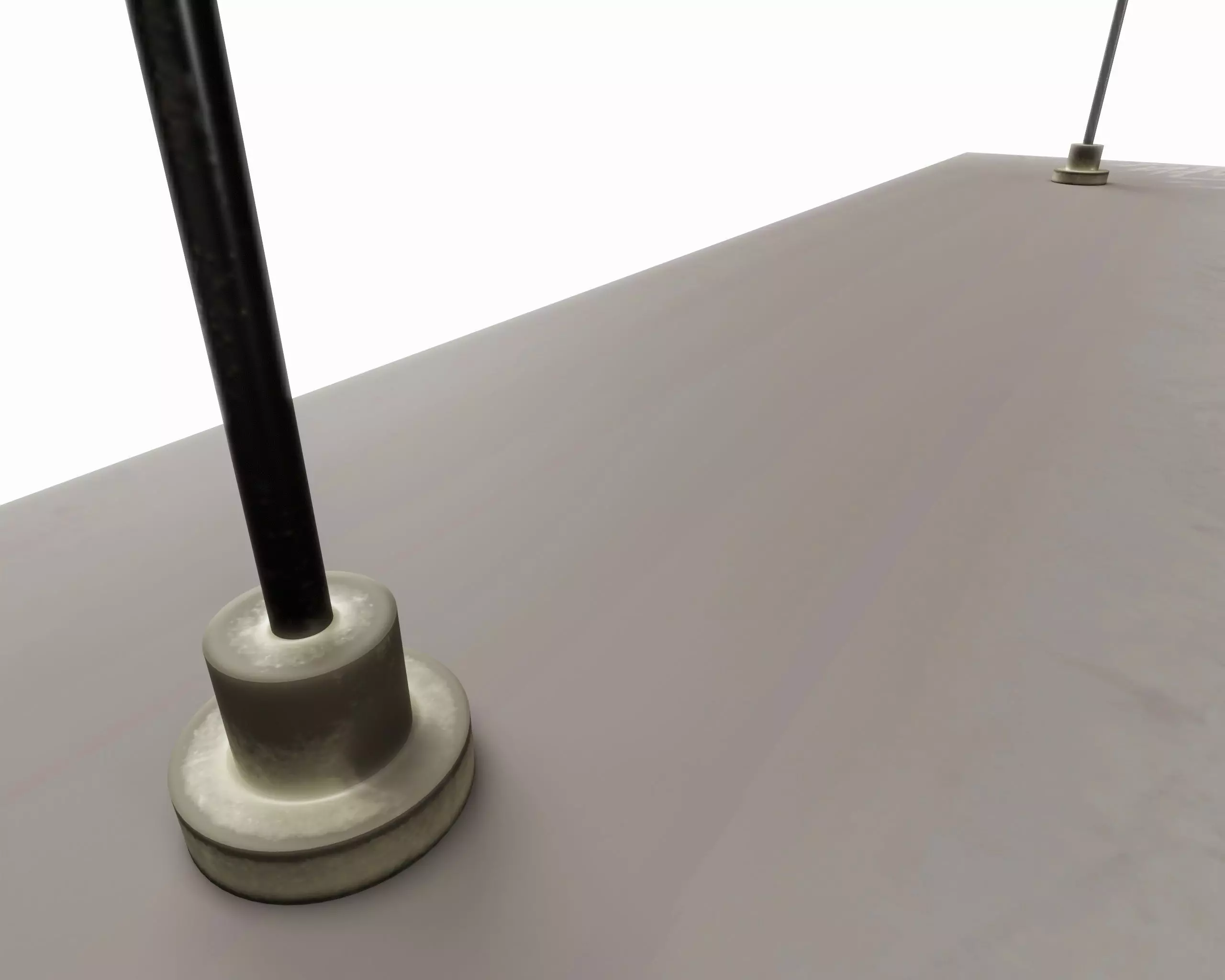 vintage fluorescent Ceiling Lamp Low-poly 3D model_9