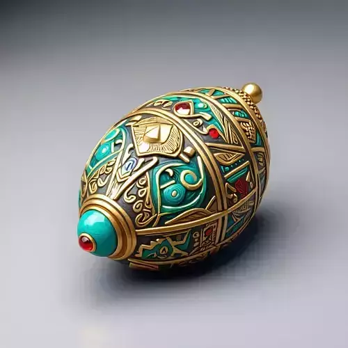 Ornate Decorated Egg Collectible Model Low-poly 3D model