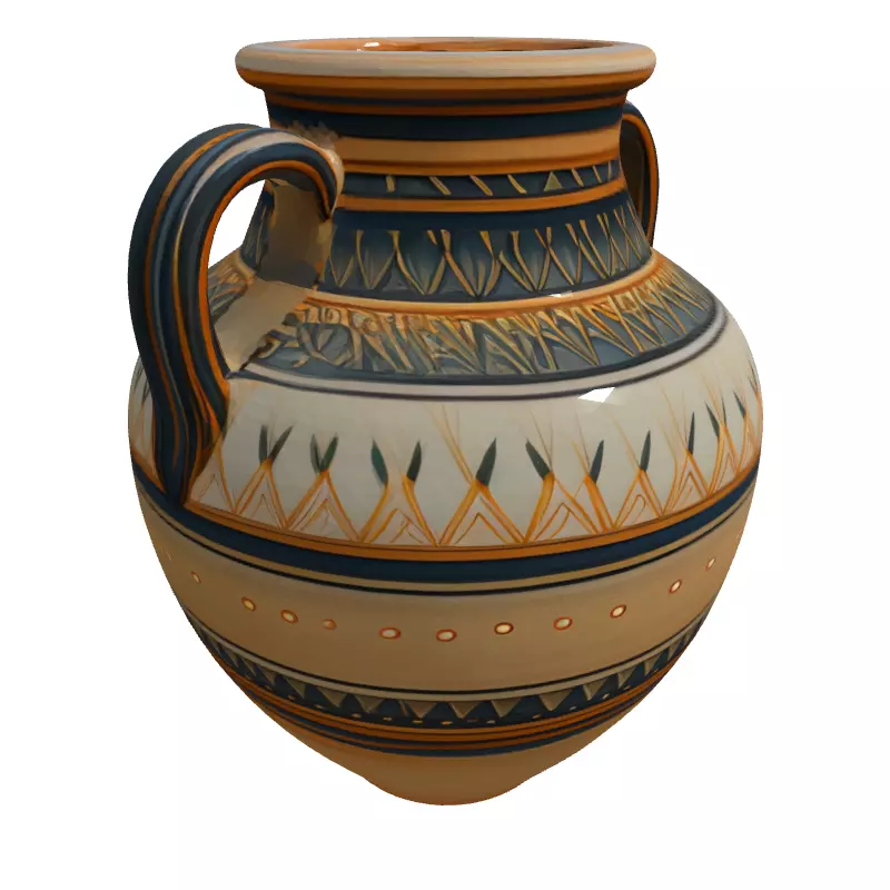 Ancient Greek Amphora 3D Model Low-poly 3D model_3