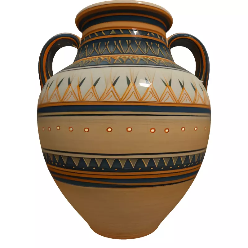 Ancient Greek Amphora 3D Model Low-poly 3D model_4