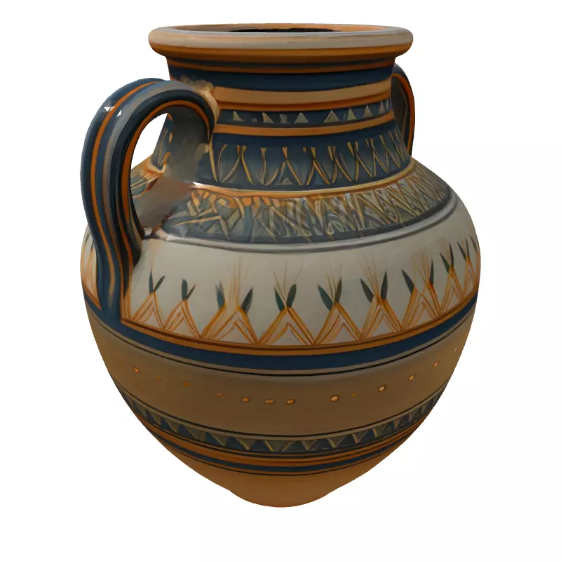Ancient Greek Amphora 3D Model Low-poly 3D model_5