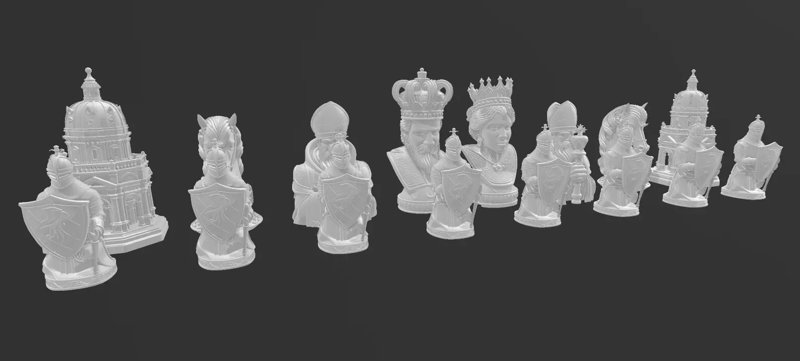 AJEDREZ PLATA Y ORO 3D print model_3