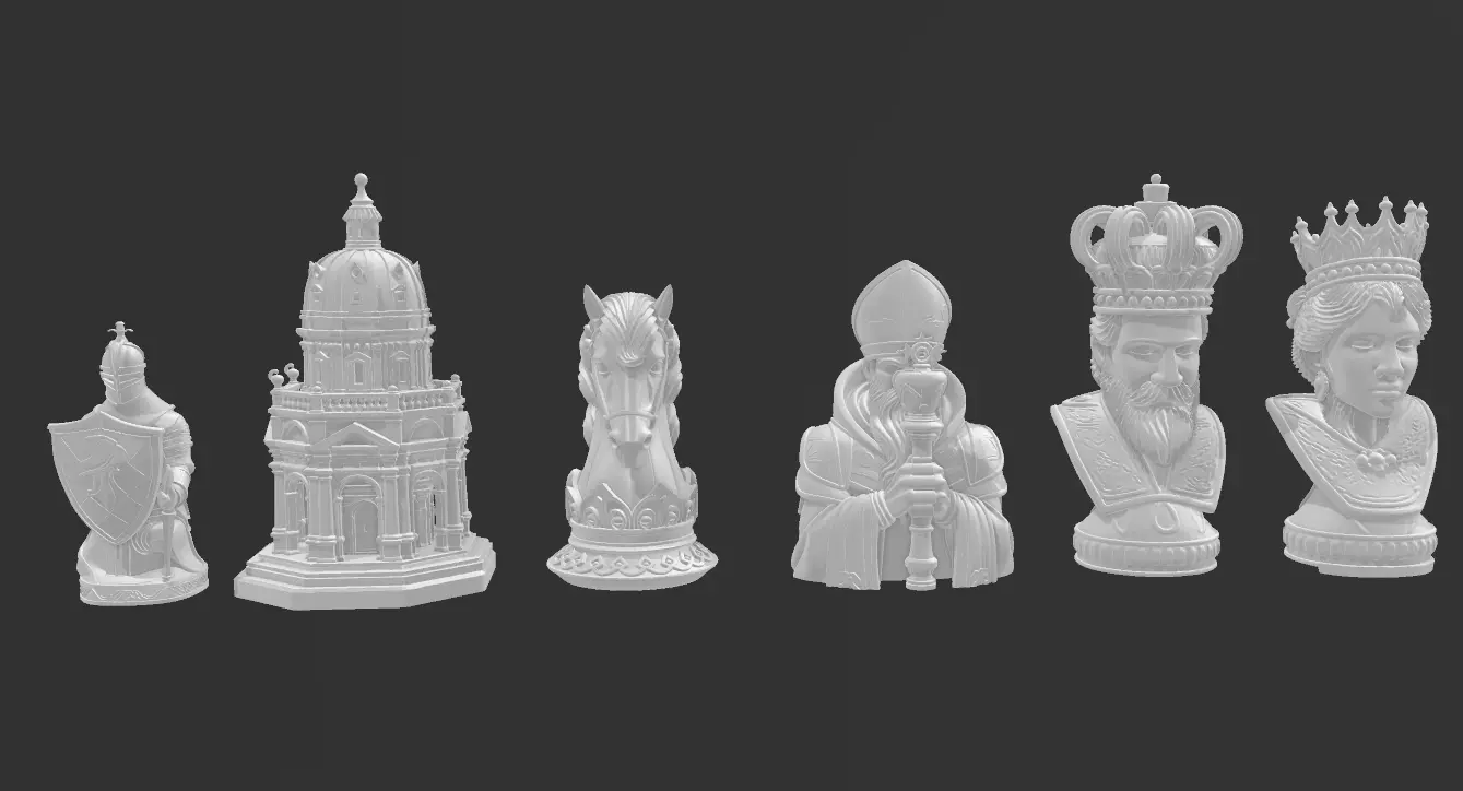 AJEDREZ PLATA Y ORO 3D print model_6