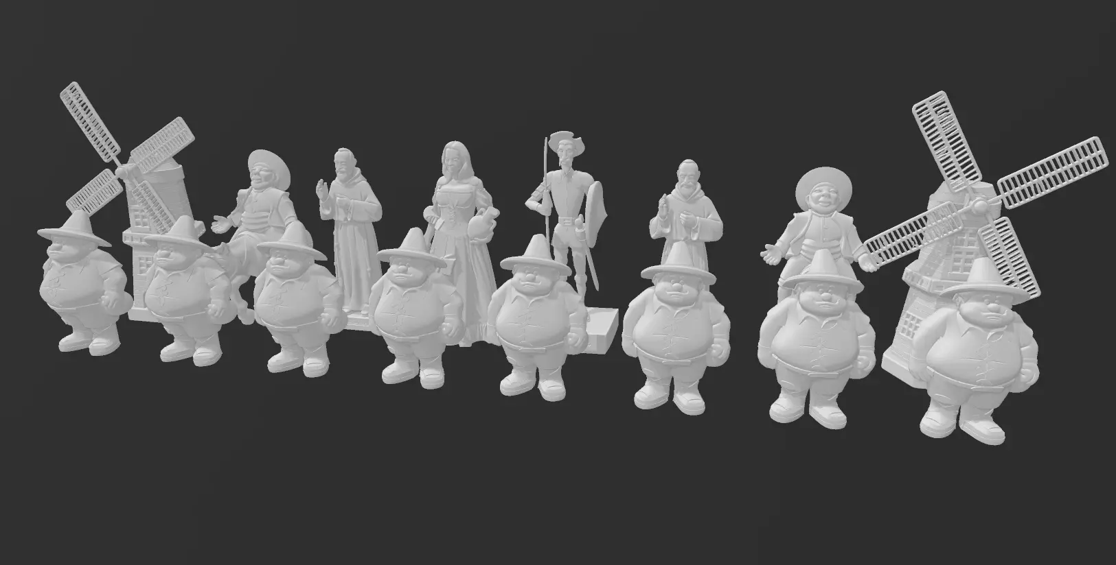 AJEDREZ DON QUIJOTE 3D print model_10