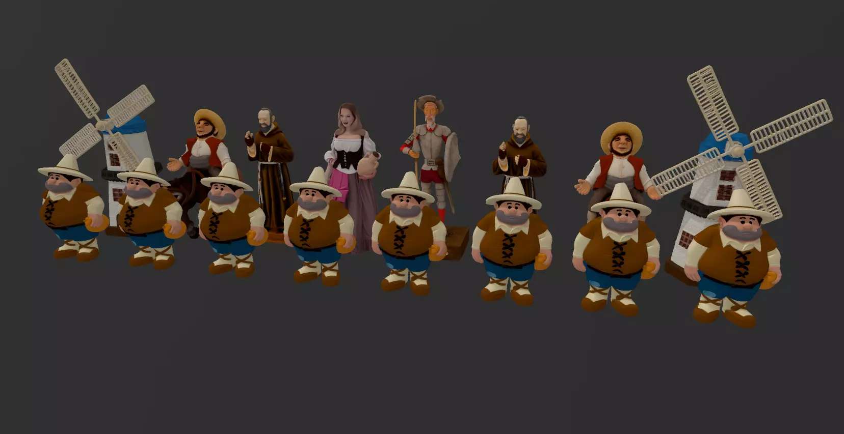 AJEDREZ DON QUIJOTE 3D print model_3