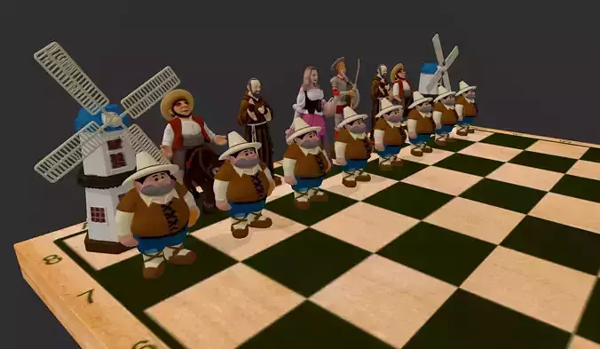 AJEDREZ DON QUIJOTE 3D print model