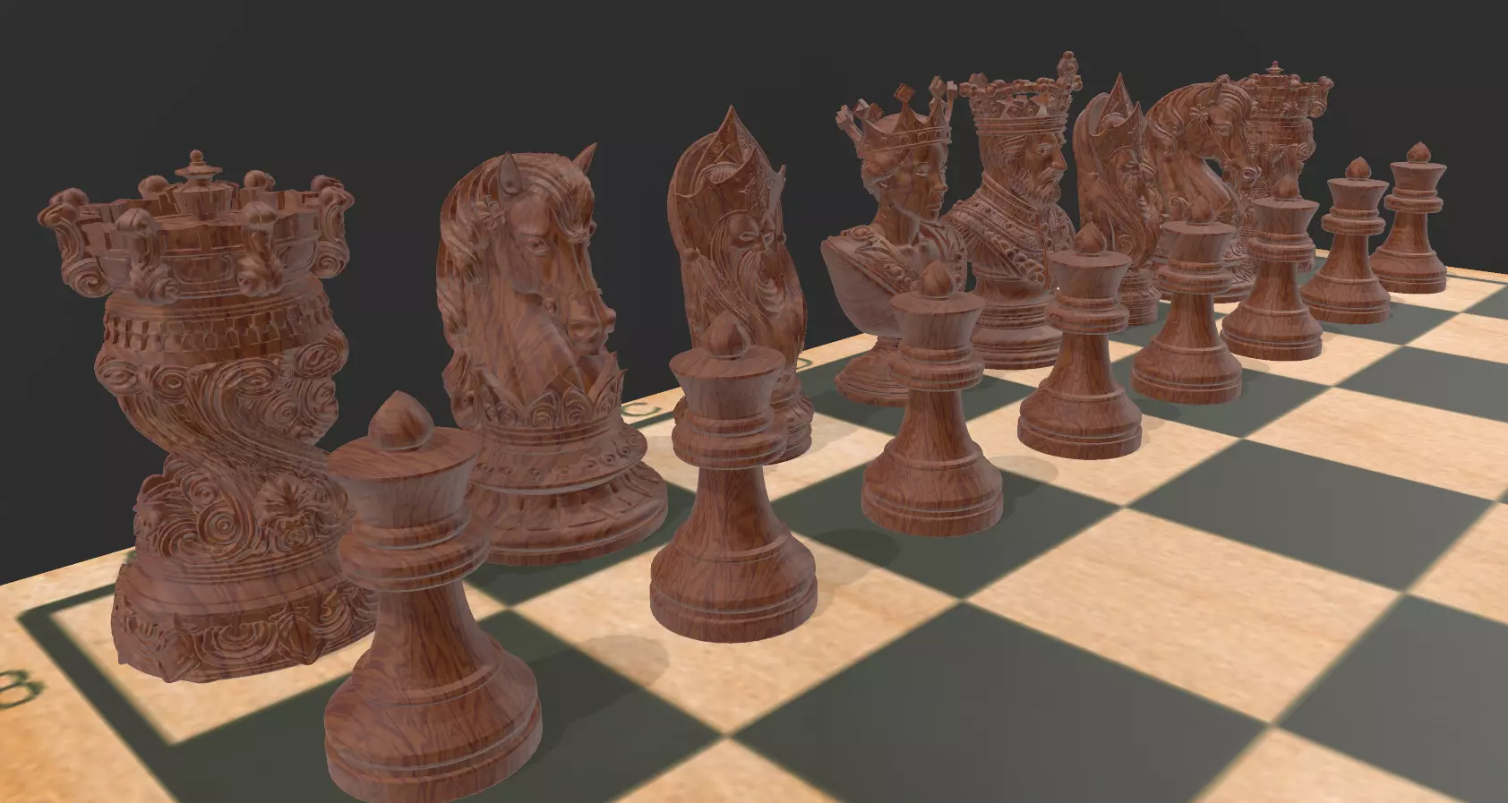 AJEDREZ DE LUJO 3D print model_3