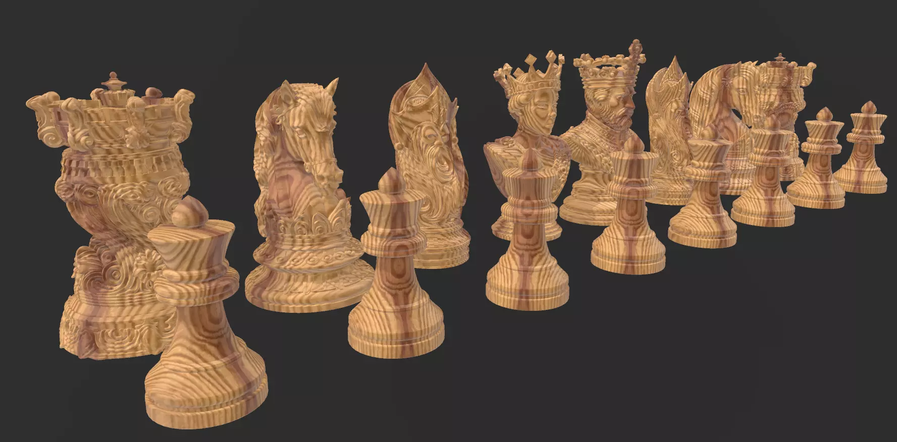 AJEDREZ DE LUJO 3D print model_10