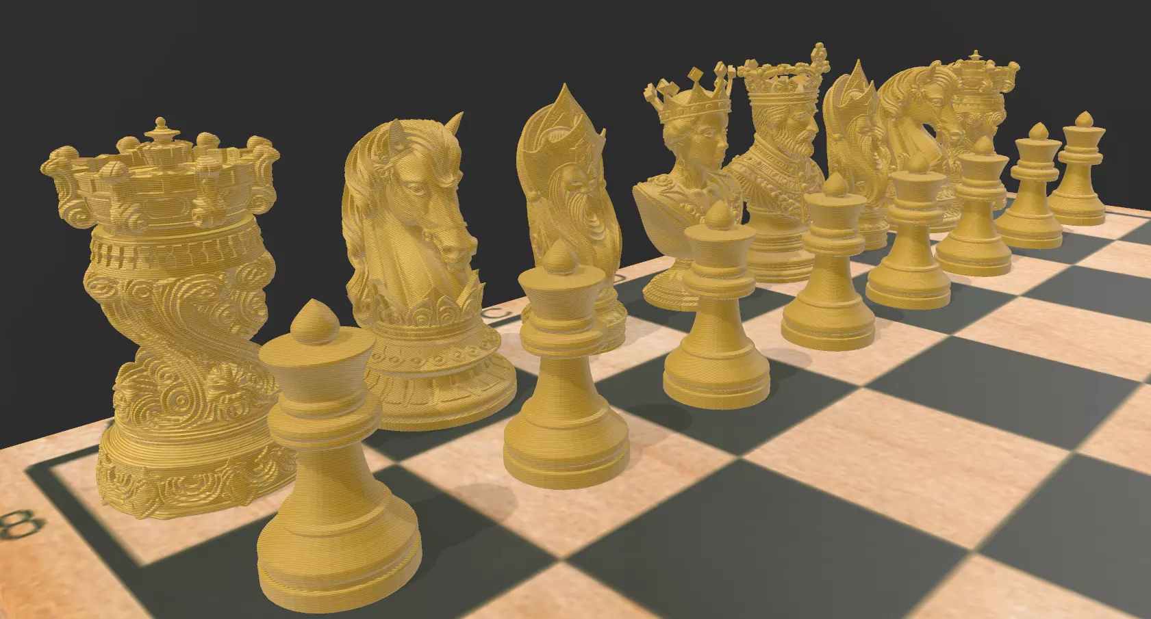 AJEDREZ DE LUJO 3D print model_2