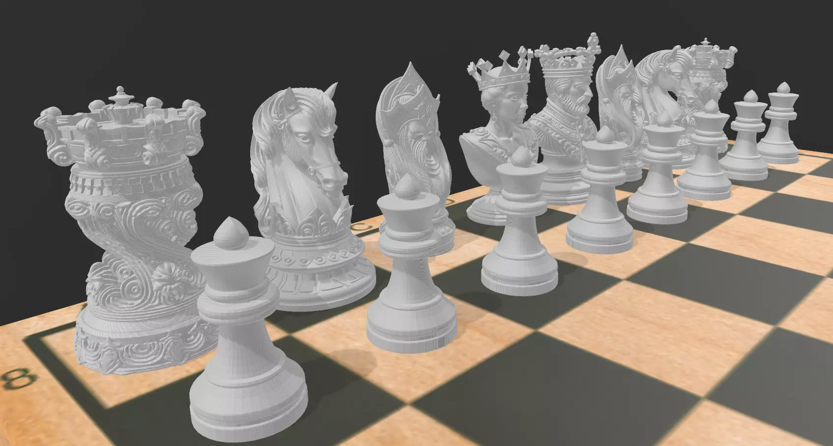 AJEDREZ DE LUJO 3D print model_8