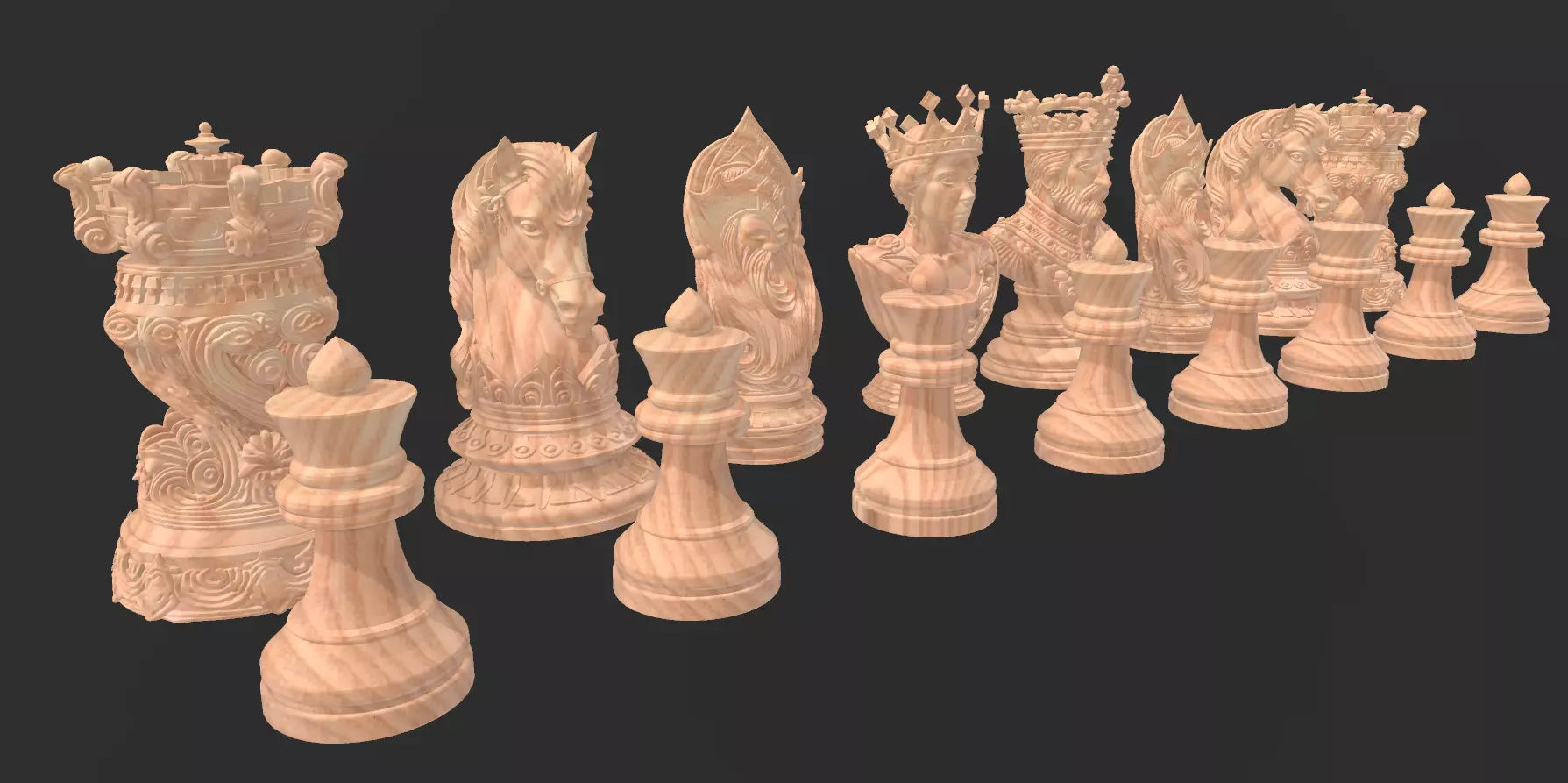 AJEDREZ DE LUJO 3D print model_11