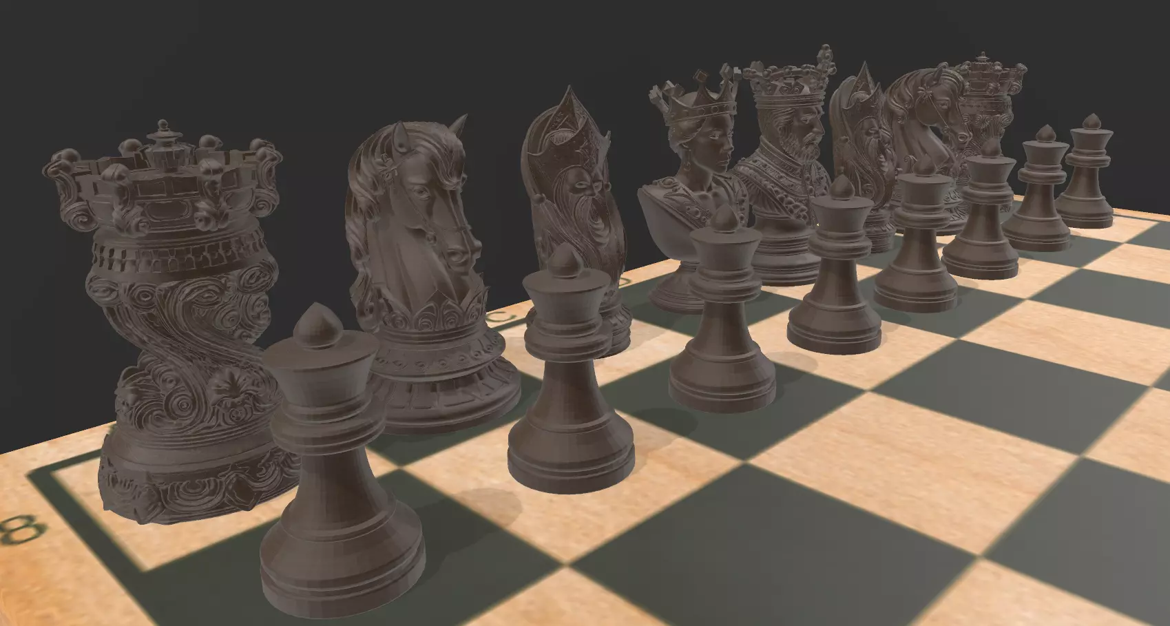 AJEDREZ DE LUJO 3D print model_7