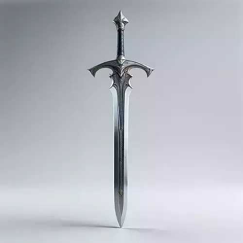Fantasy Ornate Silver Sword