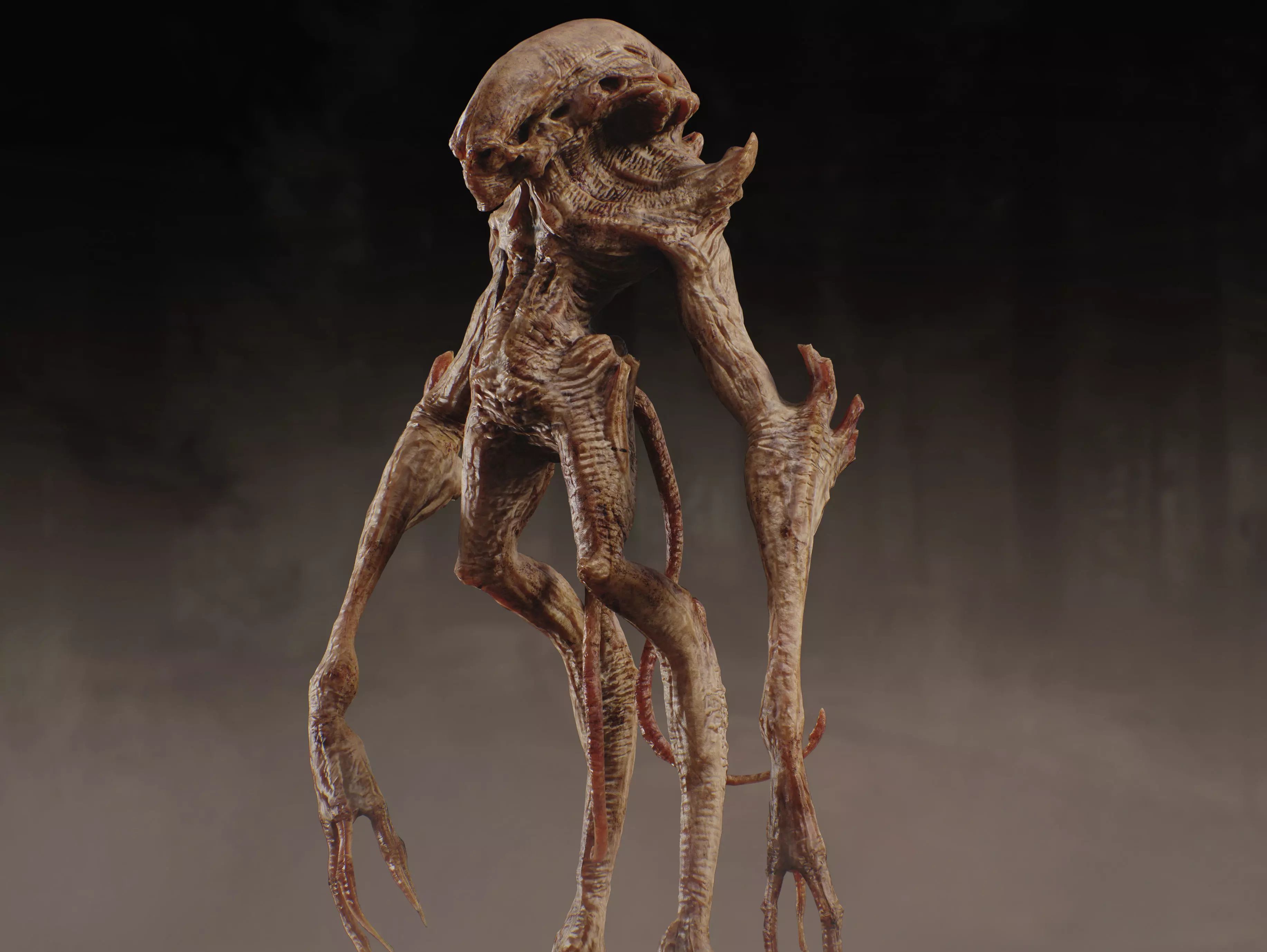 Alien Creature Low-poly 3D model_15