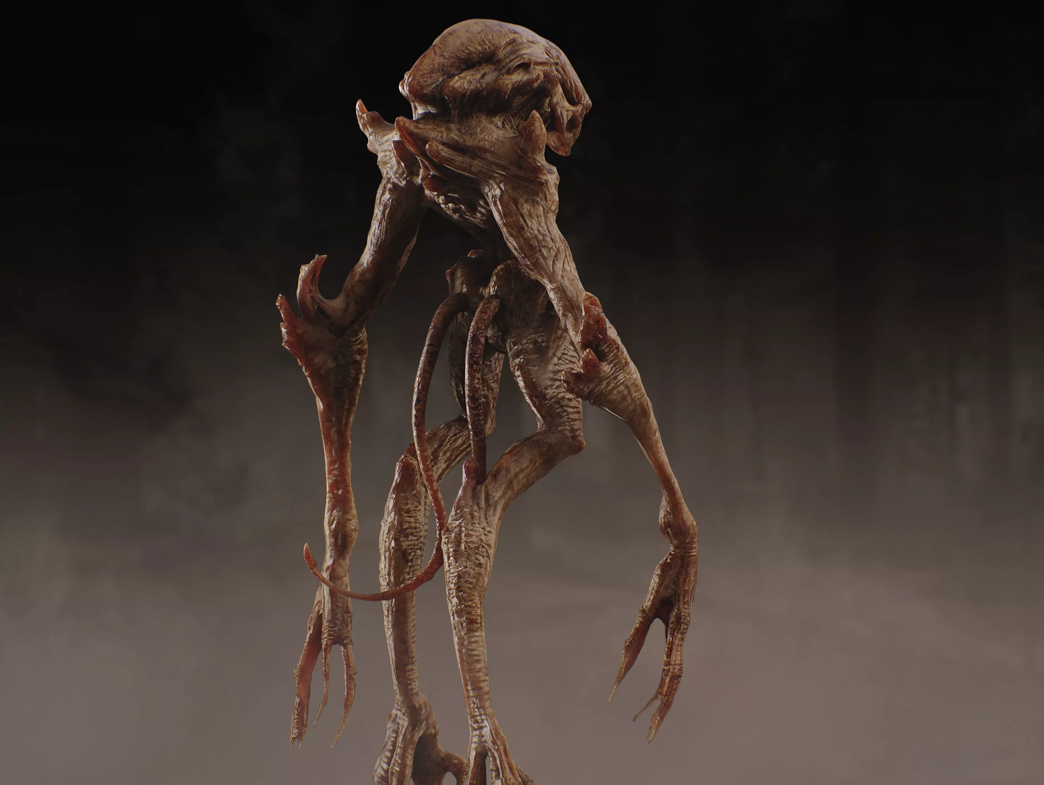 Alien Creature Low-poly 3D model_11