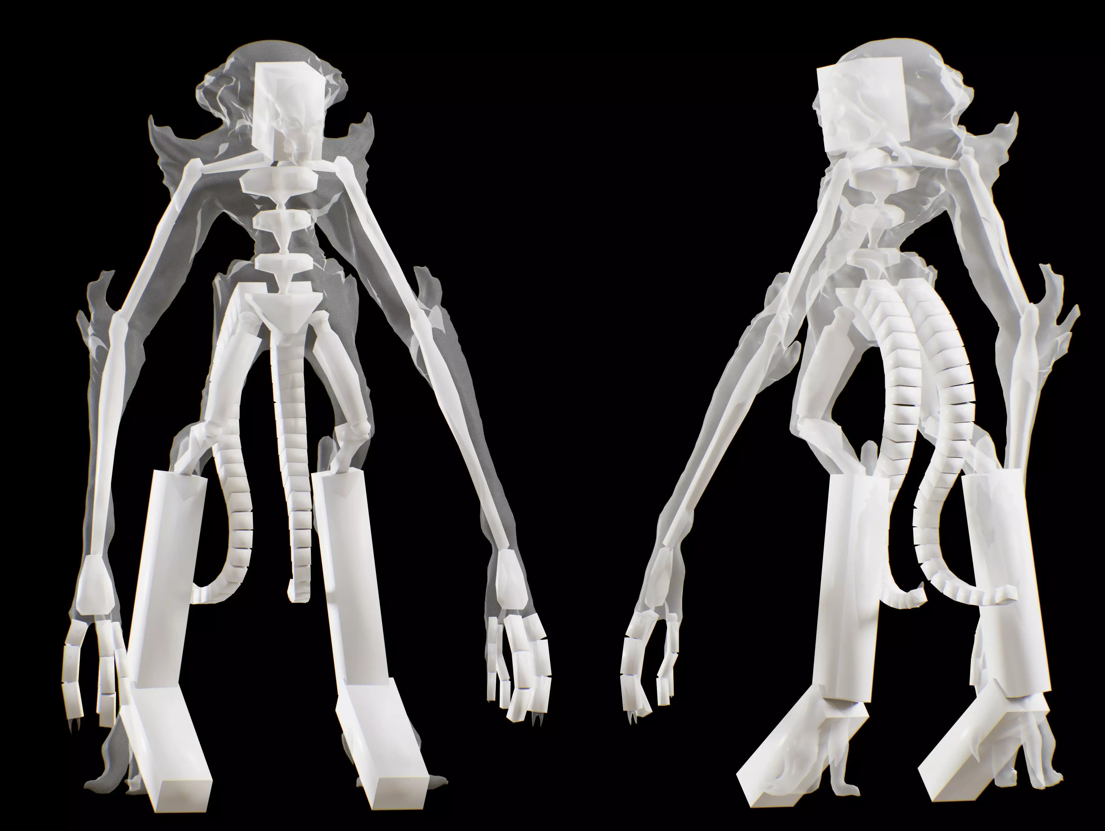 Alien Creature Low-poly 3D model_19