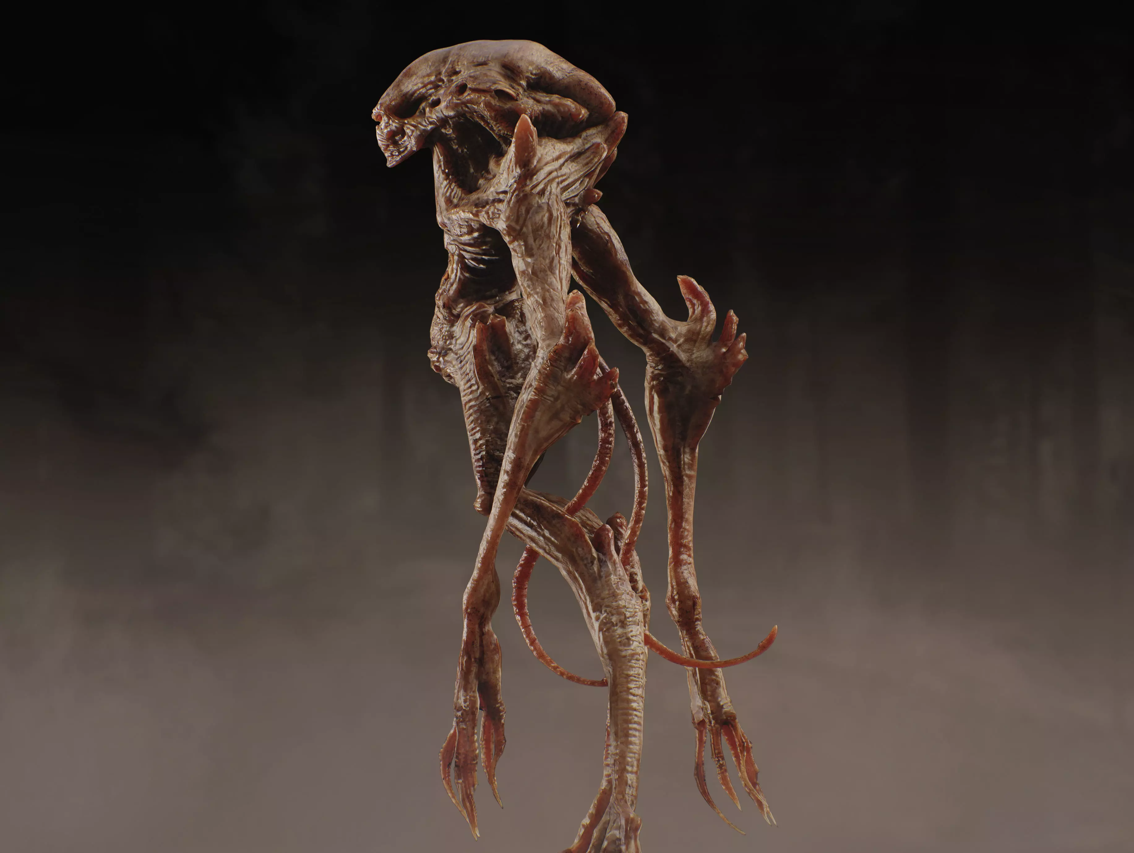 Alien Creature Low-poly 3D model_12