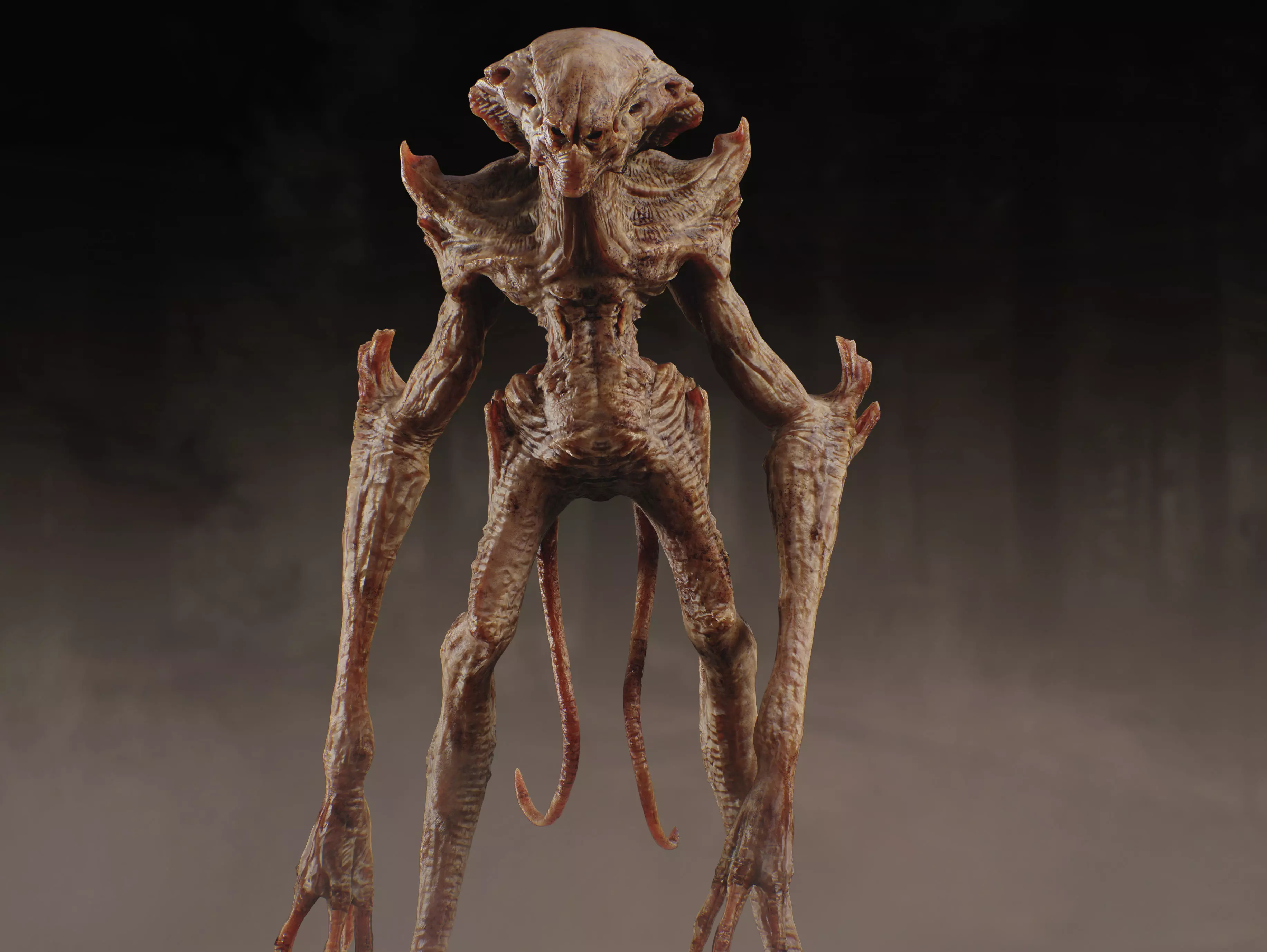 Alien Creature Low-poly 3D model_8