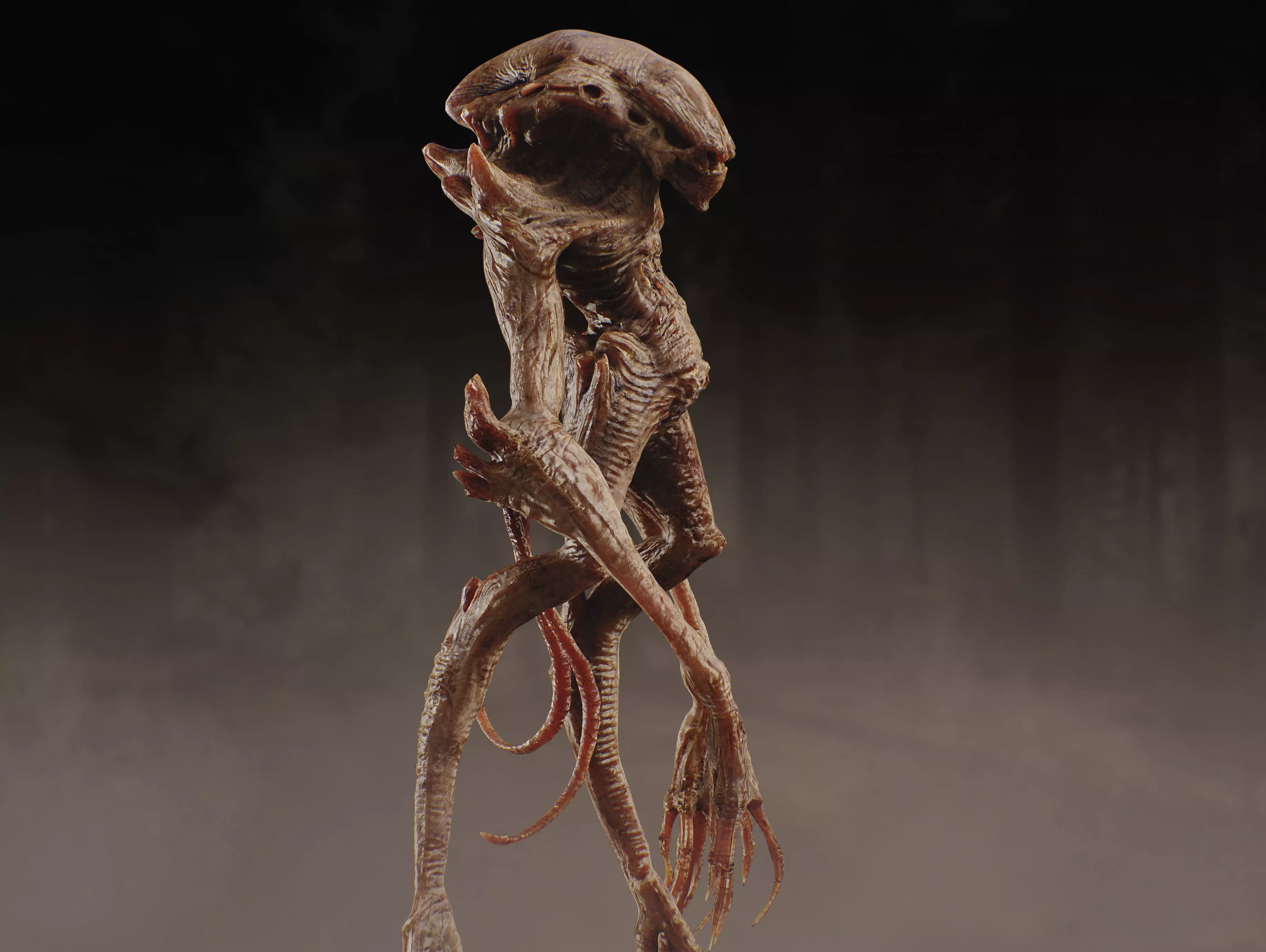 Alien Creature Low-poly 3D model_7