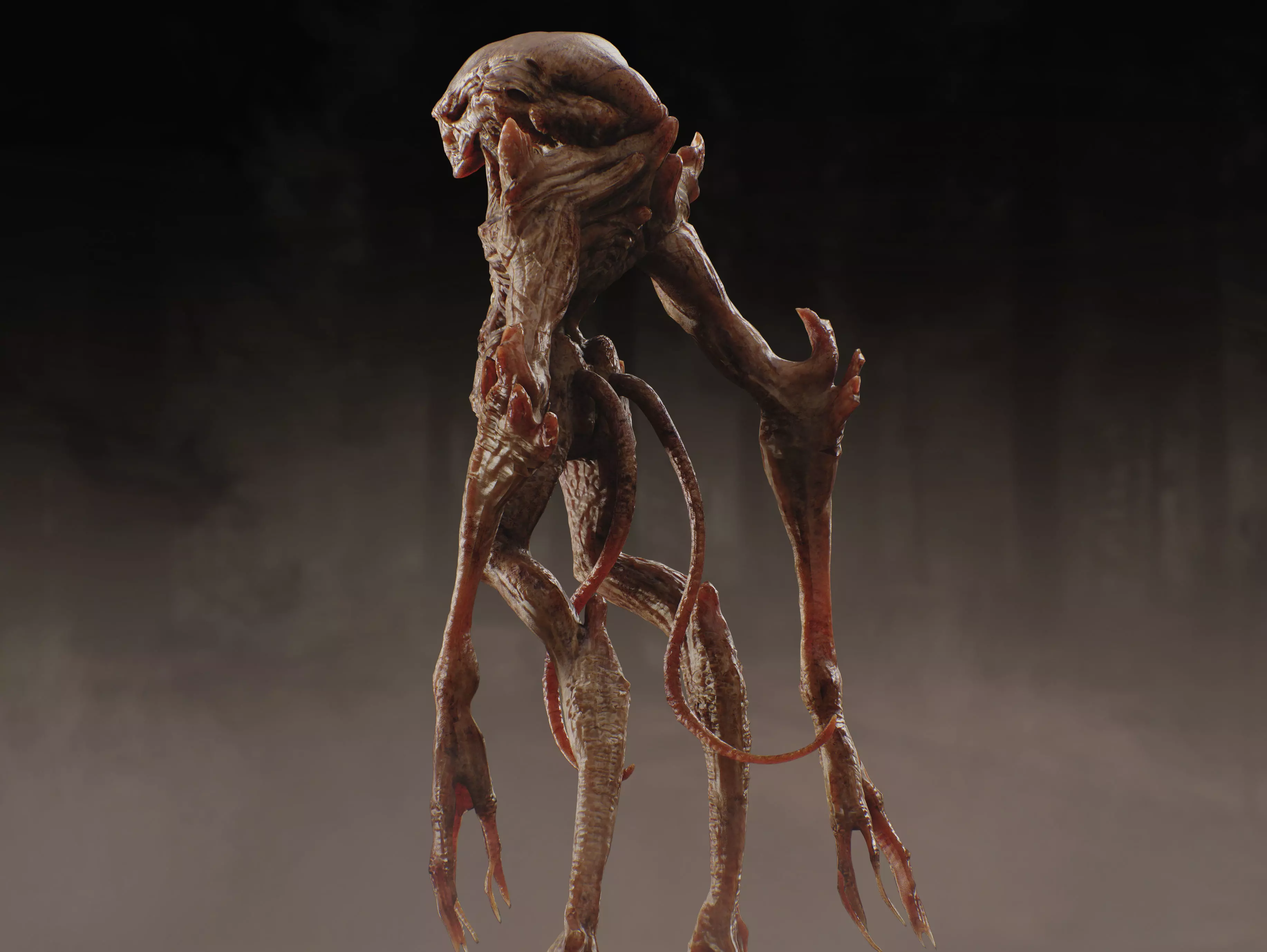 Alien Creature Low-poly 3D model_9