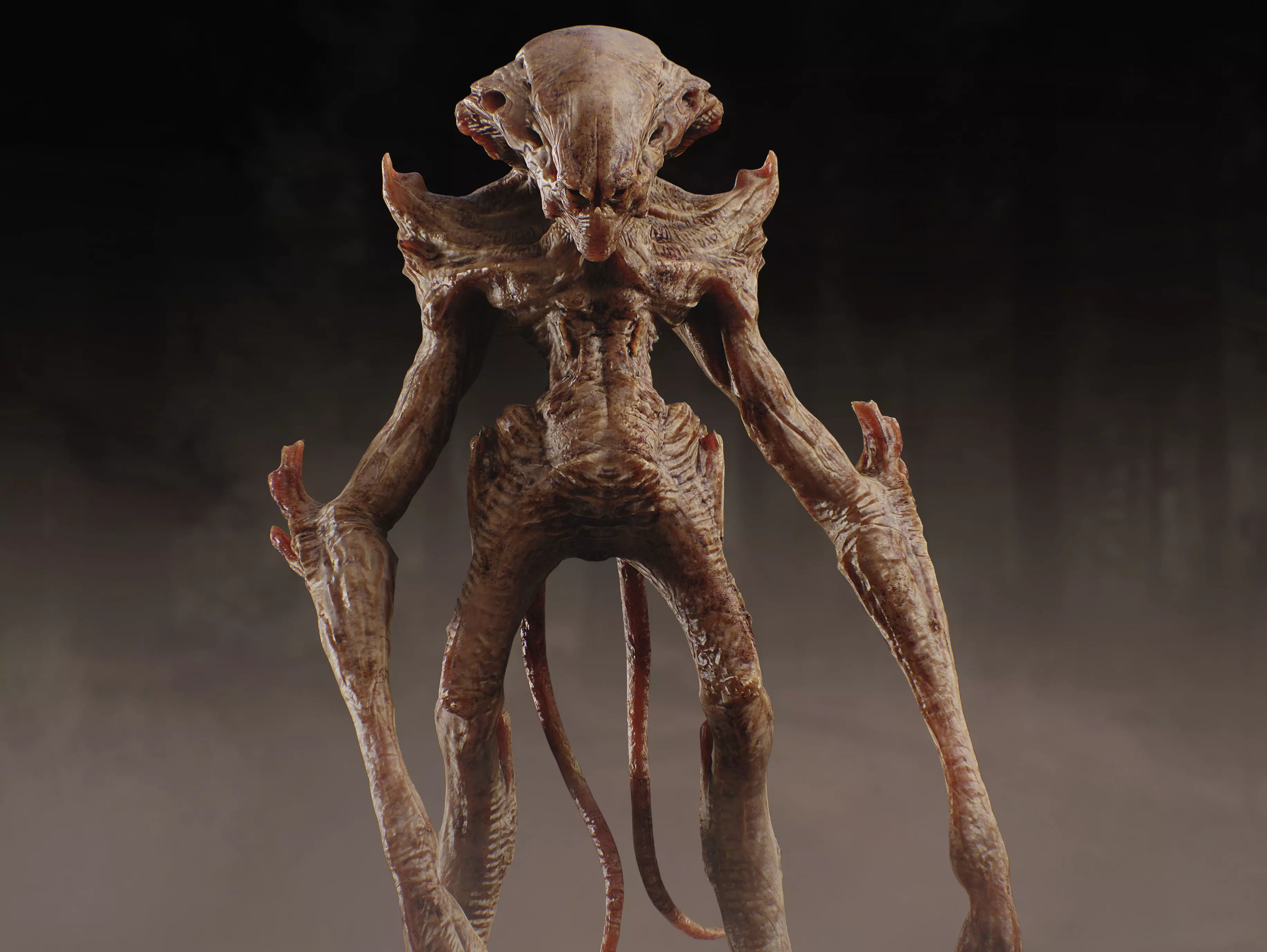 Alien Creature Low-poly 3D model_5