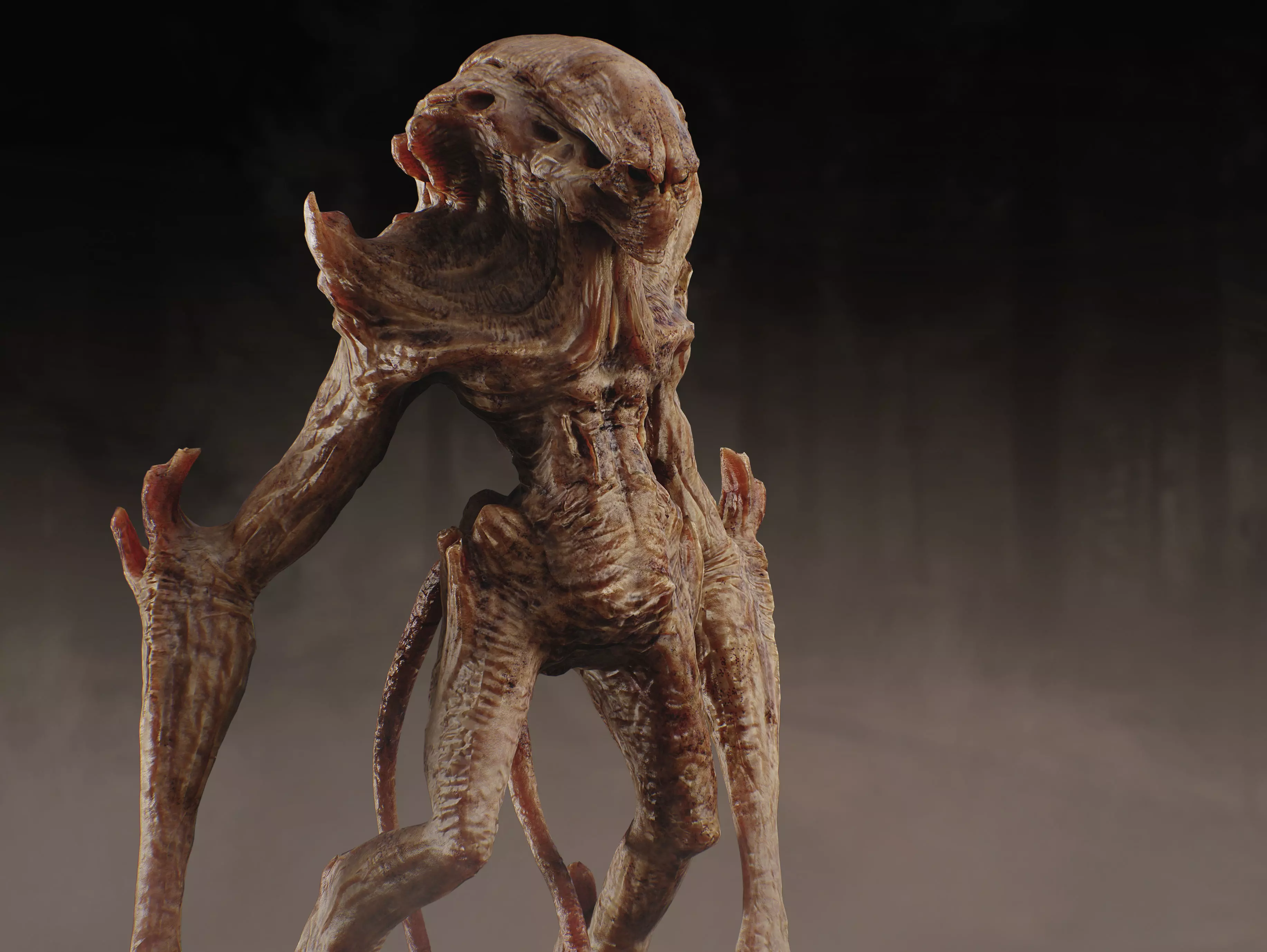 Alien Creature Low-poly 3D model_10