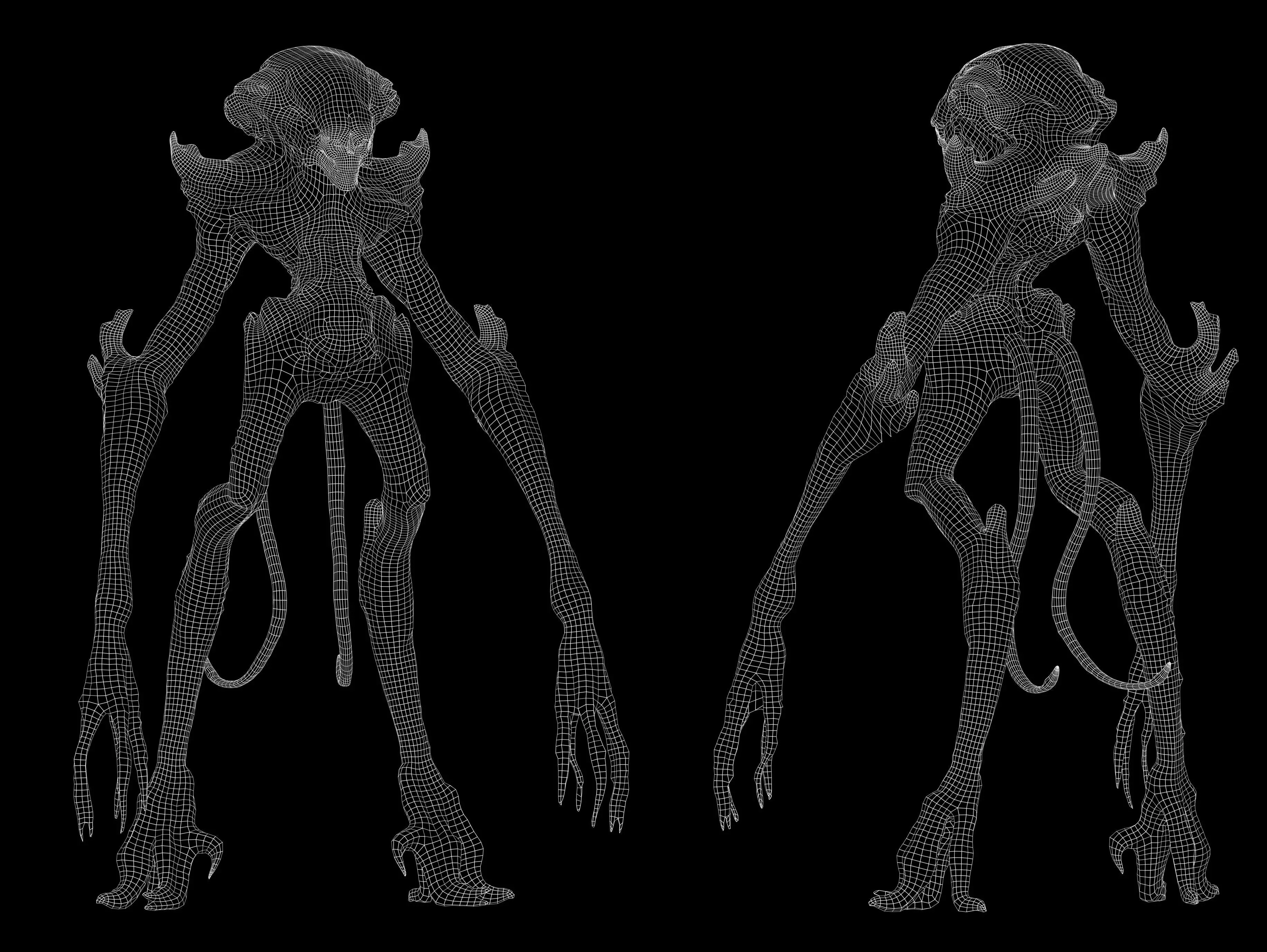 Alien Creature Low-poly 3D model_18